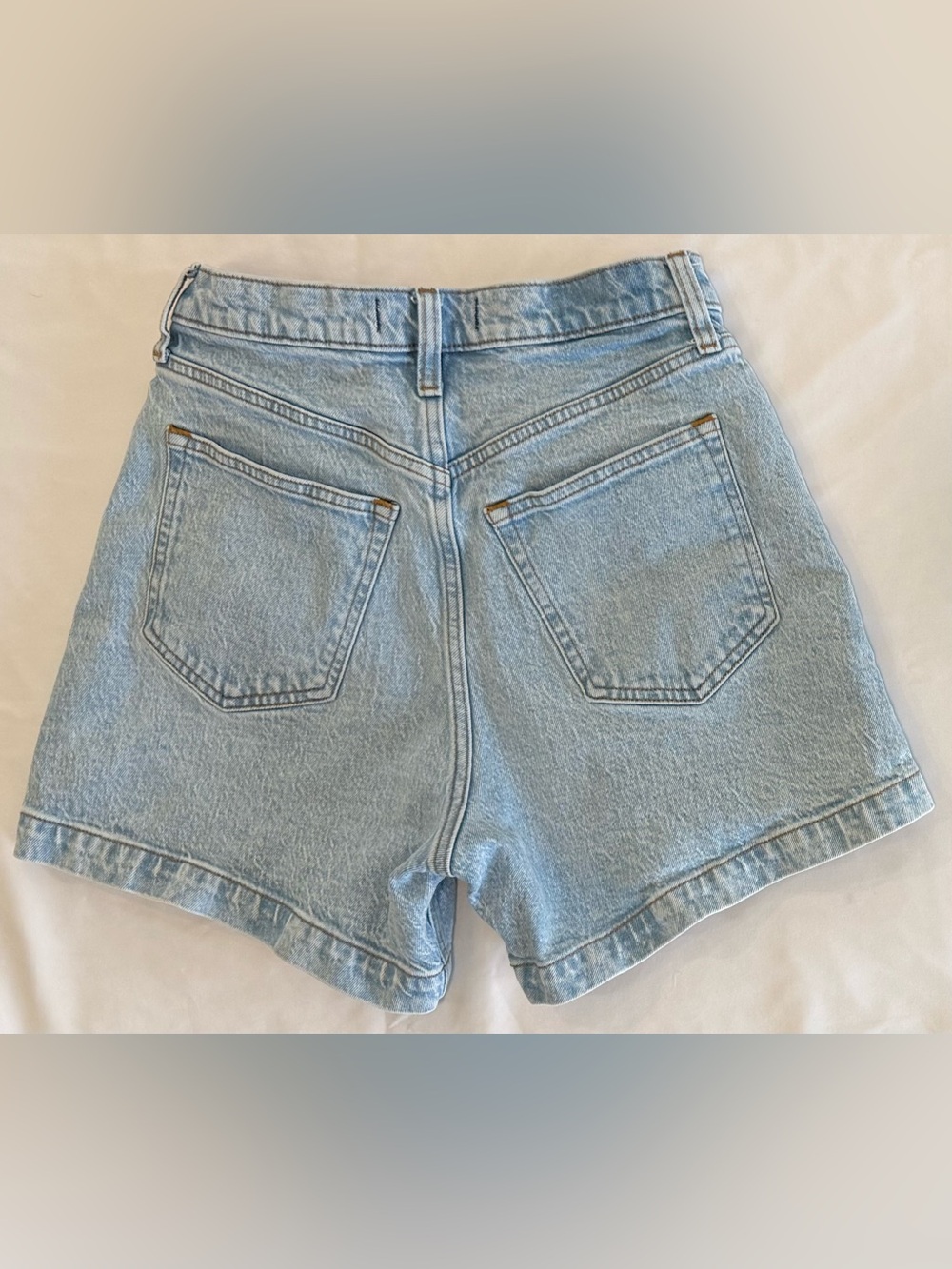 Abercrombie & Fitch High Rise Dad Shorts Light Wash Denim 2/26 Curve Love - Picture 6 of 11